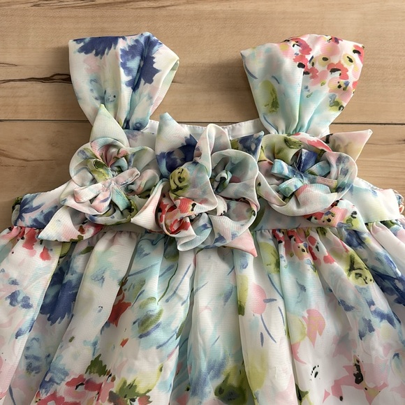 Marmellata Girls Dress Size 2T. Sheer Floral Print. Easter. Family Photos. So - Picture 2 of 11